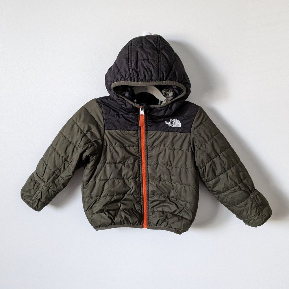 The North Face - Green/ Camo Reversible Hooded Jacket - Size 18-24 mth